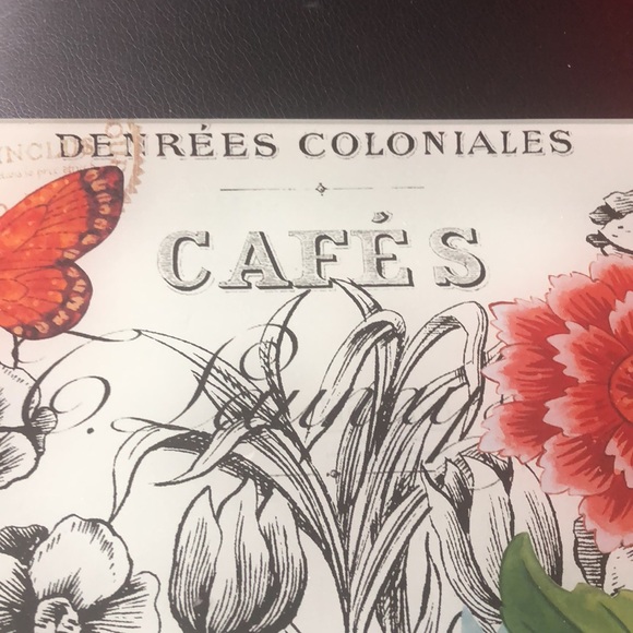 💜Serving platter/decorative platter with butterfly and flowers💜 - Picture 6 of 6